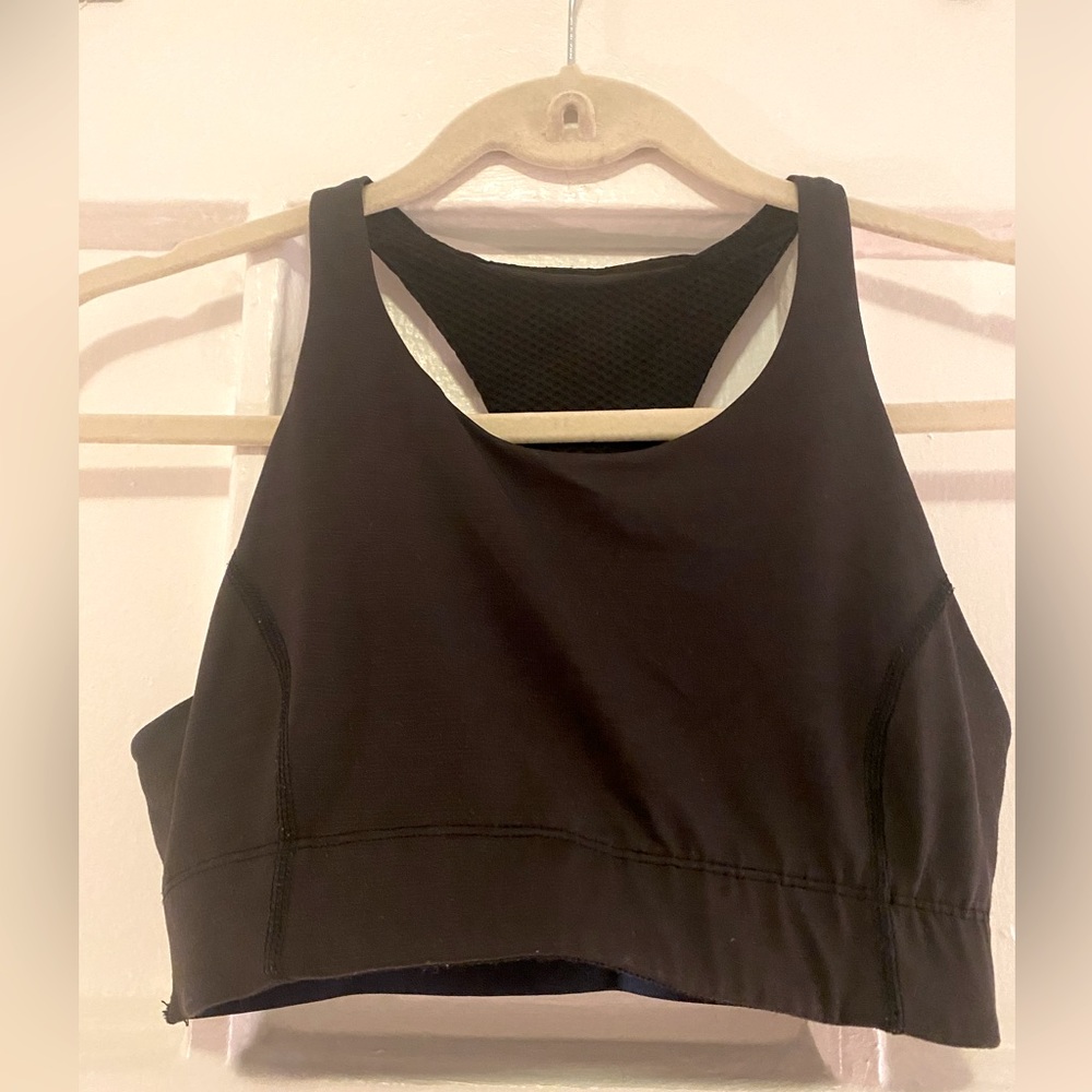 Outdoor Voices Doing Things Bra, high neck — black, XS
